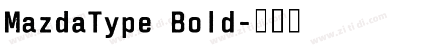 MazdaType Bold字体转换